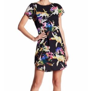 Yumi Kim Elena tropical print shirt sleeve shift dress